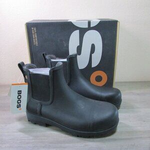 Bogs Women's 10 Laurel Safety Toe Chelsea Waterproof Work Mud Garden Boots Black